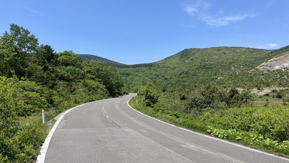 磐梯吾妻スカイラインのヒルクライムコース土湯ステージの絶景